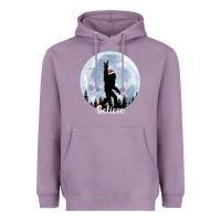 Lavender santa bigfoot christmas rock funny sasquatch believe xmas t shirt Heavyweight Hoodie - linhVisuals