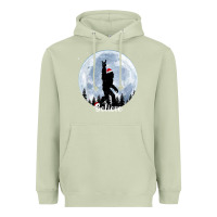 Matcha santa bigfoot christmas rock funny sasquatch believe xmas t shirt Heavyweight Hoodie - linhVisuals