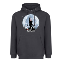 Smoke santa bigfoot christmas rock funny sasquatch believe xmas t shirt Heavyweight Hoodie - linhVisuals