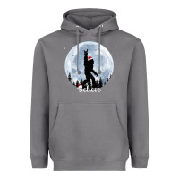 Storm santa bigfoot christmas rock funny sasquatch believe xmas t shirt Heavyweight Hoodie - linhVisuals