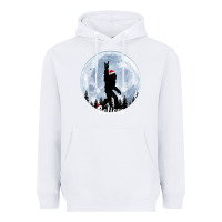 White santa bigfoot christmas rock funny sasquatch believe xmas t shirt Heavyweight Hoodie - linhVisuals