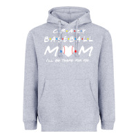 Heather Grey baseball coach crazy mom baseball Heavyweight Hoodie - linhVisuals