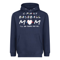 Navy baseball coach crazy mom baseball Heavyweight Hoodie - linhVisuals