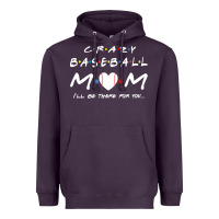 Plum baseball coach crazy mom baseball Heavyweight Hoodie - linhVisuals