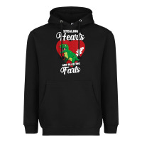 Black stealing hearts and blasting farts valentine's day t shirt Heavyweight Hoodie - linhVisuals