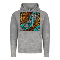 Tiger Turquoise Glitter And Stars Seamless Pattern Vintage Hoodie | Teevron