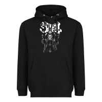 Black GHOST Heavyweight Hoodie - linhVisuals