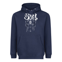 Navy GHOST Heavyweight Hoodie - linhVisuals