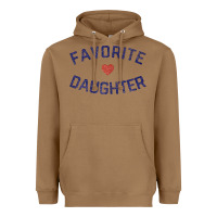 Toasted Coconut womens favorite daughter heart distressed vintage faded classic t shir Heavyweight Hoodie - linhVisuals