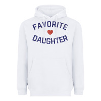 White womens favorite daughter heart distressed vintage faded classic t shir Heavyweight Hoodie - linhVisuals