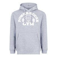 Heather Grey POWERHOUSE GYM POPULAR Heavyweight Hoodie - linhVisuals