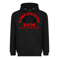 Black POWERHOUSE GYM CLASSIC Heavyweight Hoodie - linhVisuals