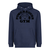 Navy POWERHOUSE GYM Heavyweight Hoodie - linhVisuals