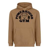 Toasted Coconut POWERHOUSE GYM Heavyweight Hoodie - linhVisuals