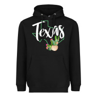 Texas State Map Pride Cactus Vintage Texas Sweatshirt Heavyweight Hoodie | Teevron