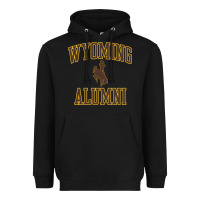 Black wyoming cowboys apparel alumni classic arch long sleeve t shirt Heavyweight Hoodie - linhVisuals