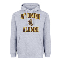 Heather Grey wyoming cowboys apparel alumni classic arch long sleeve t shirt Heavyweight Hoodie - linhVisuals