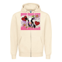 Sandshell lotus heart cow valentine Zipper Hoodie - AdoDesignShop