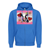 True Royal lotus heart cow valentine Zipper Hoodie - AdoDesignShop