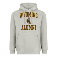 Wyoming Cowboys Apparel Alumni Classic Arch Long Sleeve T Shirt Heavyweight Hoodie | Teevron