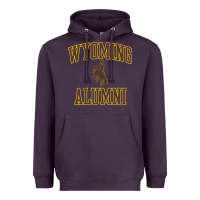 Plum wyoming cowboys apparel alumni classic arch long sleeve t shirt Heavyweight Hoodie - linhVisuals