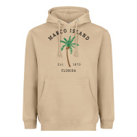 Mushroom womens marco island florida colorful palm tree retro novelty art v nec Heavyweight Hoodie - linhVisuals