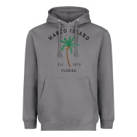 Storm womens marco island florida colorful palm tree retro novelty art v nec Heavyweight Hoodie - linhVisuals
