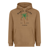 Toasted Coconut womens marco island florida colorful palm tree retro novelty art v nec Heavyweight Hoodie - linhVisuals