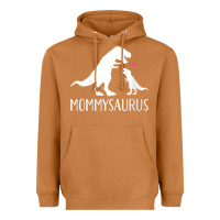Meerkat womens mommysaurus mom and baby dinosaur v neck t shirt Heavyweight Hoodie - linhVisuals