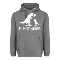 Storm womens mommysaurus mom and baby dinosaur v neck t shirt Heavyweight Hoodie - linhVisuals