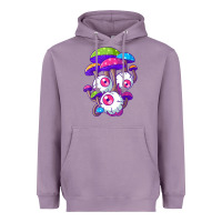Lavender psychedelic mushroom hippie magic fungus shrooms trance rave t shirt Heavyweight Hoodie - linhVisuals
