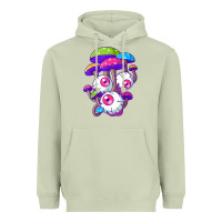 Matcha psychedelic mushroom hippie magic fungus shrooms trance rave t shirt Heavyweight Hoodie - linhVisuals