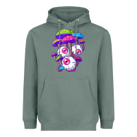 Sage psychedelic mushroom hippie magic fungus shrooms trance rave t shirt Heavyweight Hoodie - linhVisuals