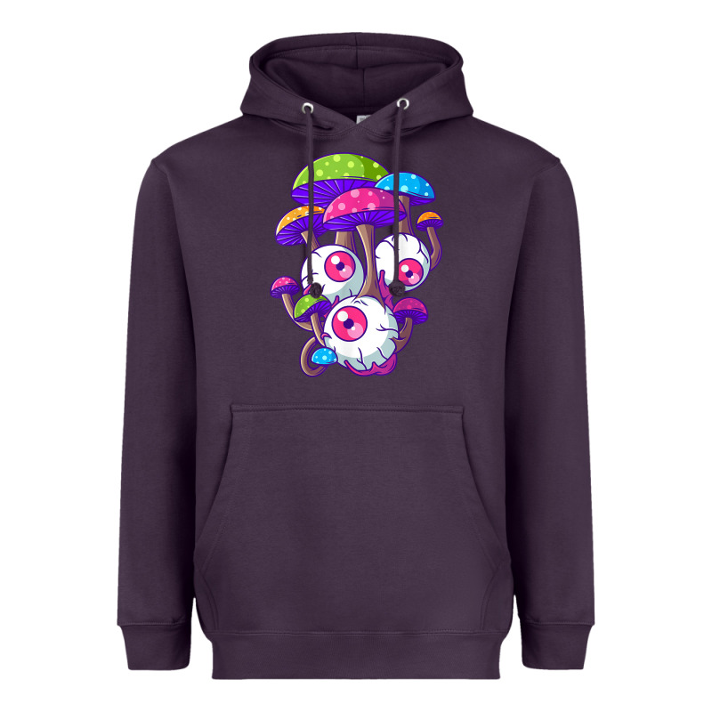 Psychedelic Mushroom Hippie Magic Fungus Shrooms Trance Rave T Shirt Heavyweight Hoodie by linhVisuals | Teevron