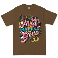 Cacao Just a small town girl Premium Tee - HowdyJamesFarm