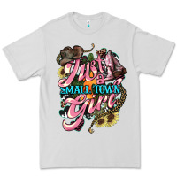 Dove Grey Just a small town girl Premium Tee - HowdyJamesFarm