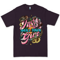 Plum Just a small town girl Premium Tee - HowdyJamesFarm