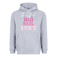 Heather Grey this girl sells real estate realtor real estate agent broker t shirt Heavyweight Hoodie - linhVisuals
