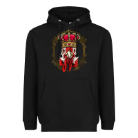 Black chicken chick king chicken wearing crown queen chicken animal 228 roos Heavyweight Hoodie - linhVisuals