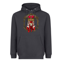 Smoke chicken chick king chicken wearing crown queen chicken animal 228 roos Heavyweight Hoodie - linhVisuals