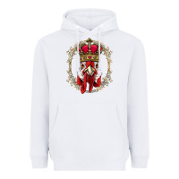 White chicken chick king chicken wearing crown queen chicken animal 228 roos Heavyweight Hoodie - linhVisuals