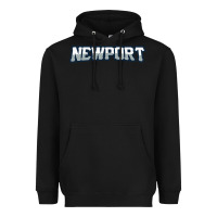 Black Newport School Heavyweight Hoodie - linhVisuals