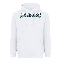 White Newport School Heavyweight Hoodie - linhVisuals
