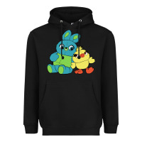 Black bunny and ducky Heavyweight Hoodie - linhVisuals