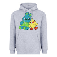 Heather Grey bunny and ducky Heavyweight Hoodie - linhVisuals