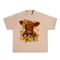 Burro fall red angus calf dried leaves and sunflowers Urban Heavy Tee - RanaPortraitStore