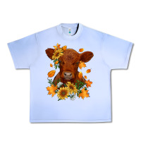 Grape Ice fall red angus calf dried leaves and sunflowers Urban Heavy Tee - RanaPortraitStore