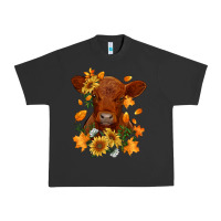 Pigment Black fall red angus calf dried leaves and sunflowers Urban Heavy Tee - RanaPortraitStore