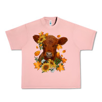 Salmon fall red angus calf dried leaves and sunflowers Urban Heavy Tee - RanaPortraitStore