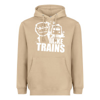 Mushroom i like trains Heavyweight Hoodie - linhVisuals